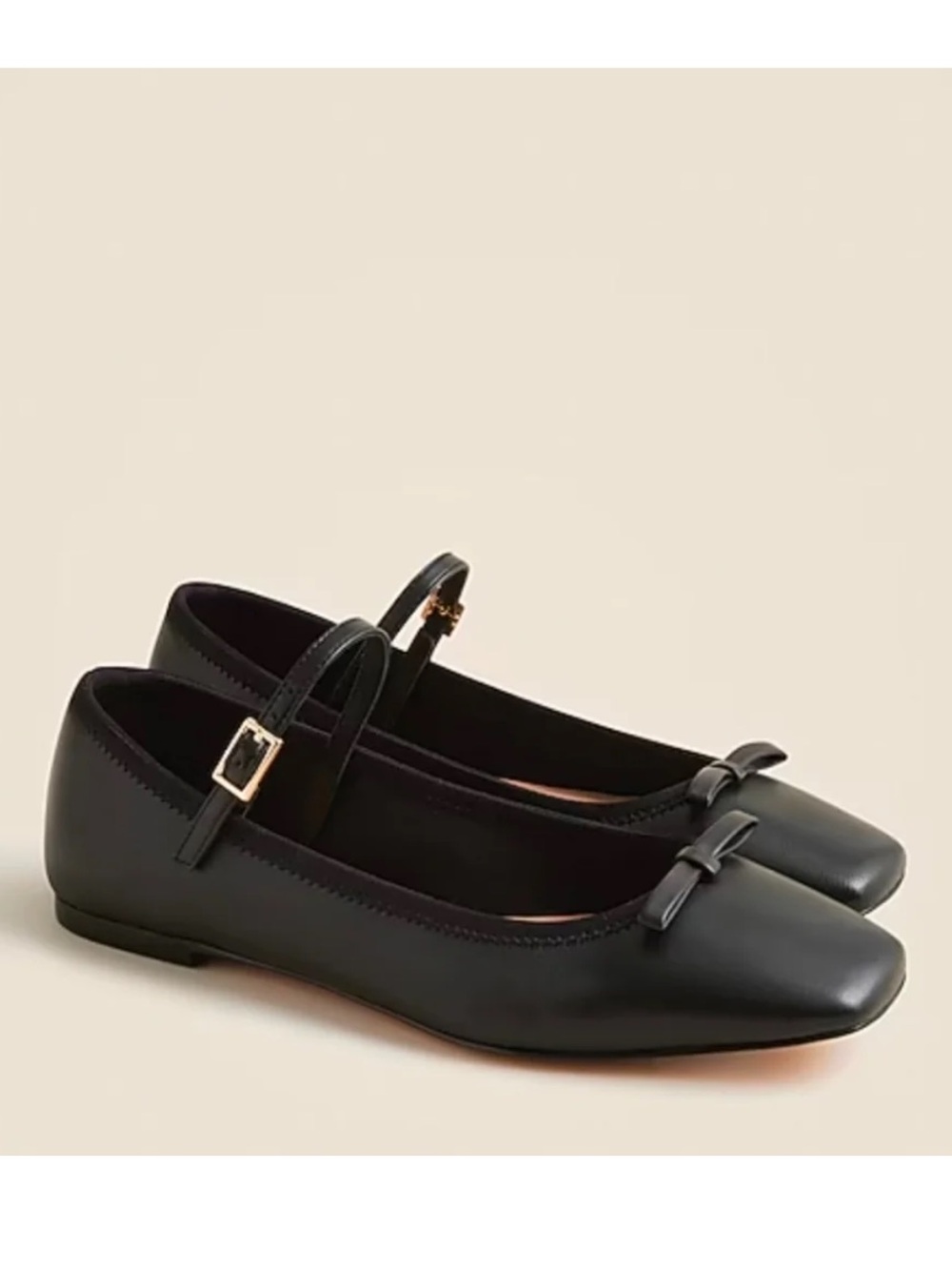 J. Crew Quinn Mary Jane Ballet Flat in Black Leather Size 5.5